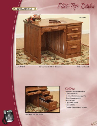 E & G Amish Furniture 家具目录 · 2011 Valley 家具 / Desks × File Cabinets / 第 19 页