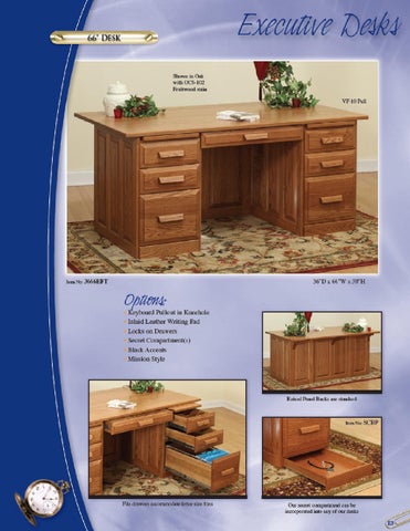 E & G Amish Furniture 家具目录 · 2011 Valley 家具 / Desks × File Cabinets / 第 22 页