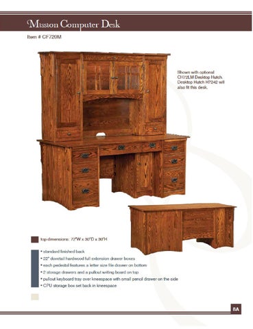 E & G Amish Furniture 2011 E × I Woodworking 家具目录 / Desks × File Cabinets / 第 5 页