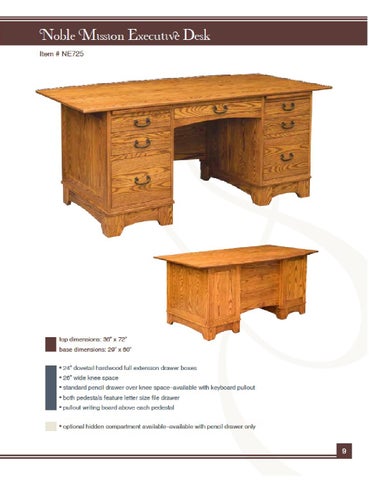 E & G Amish Furniture 2011 E × I Woodworking 家具目录 / Desks × File Cabinets / 第 7 页