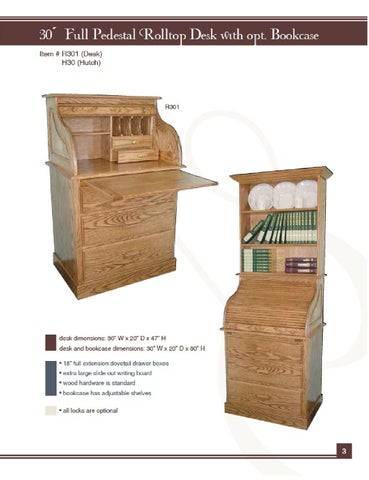 E & G Amish Furniture 2011 E × I Woodworking 家具目录 / Roll Top Desks / 第 4 页