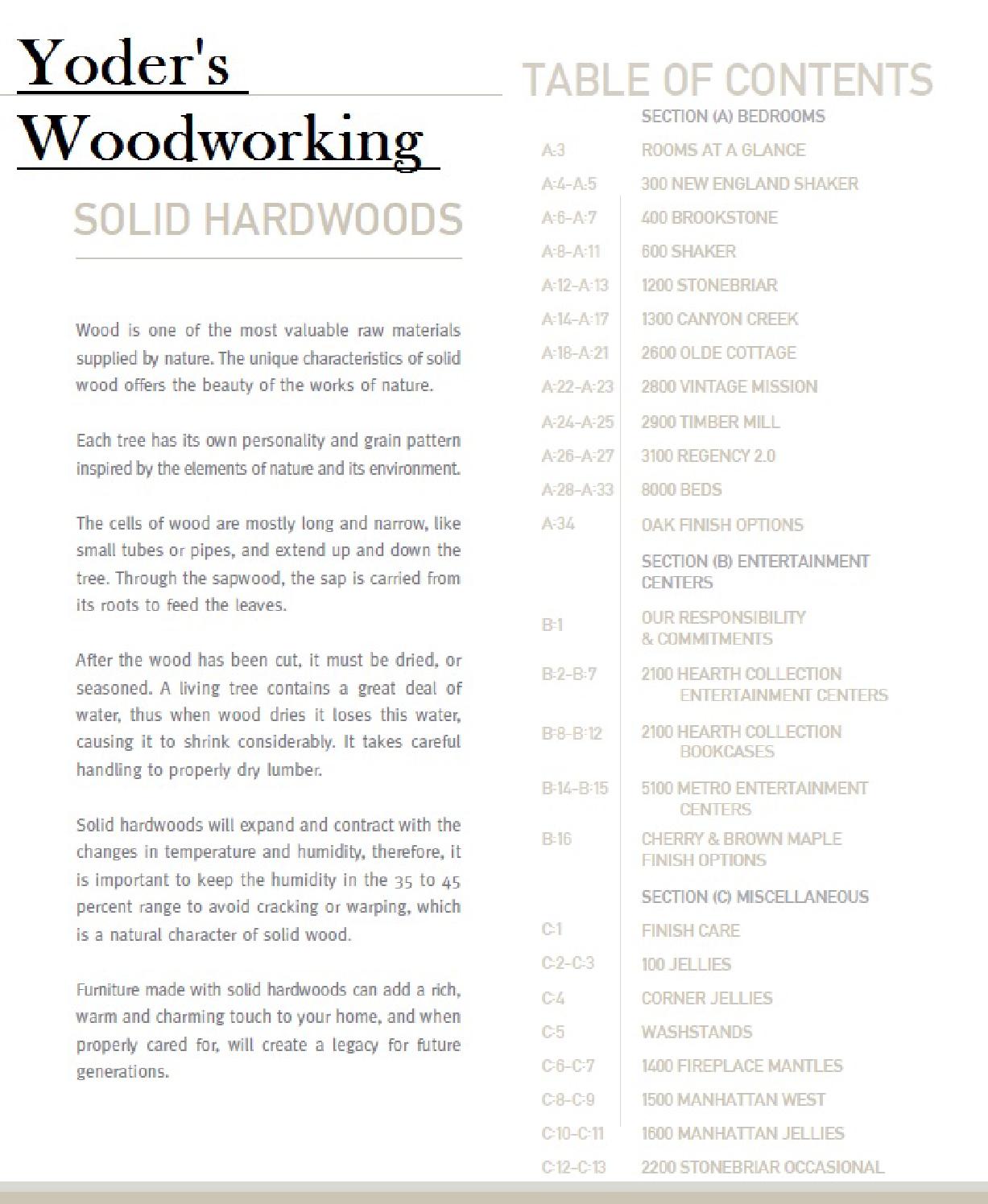 2013 Yoders Woodworking Catalog / Bedrooms / E & G Amish Furniture by E