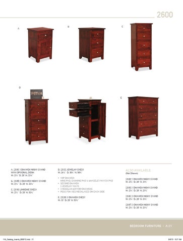 E & G Amish Furniture 2013 Yoders Woodworking 家具目录 / Bedrooms / 第 21 页