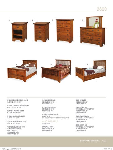 E & G Amish Furniture 2013 Yoders Woodworking 家具目录 / Bedrooms / 第 23 页