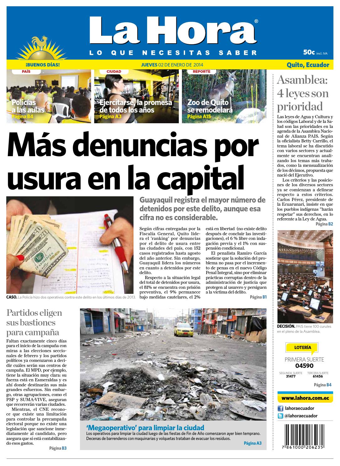 La Hora Quito 2 enero 2014 by LA HORA Ecuador Issuu La Hora Quito 2 enero 2014 by LA HORA Ecuador Issuu