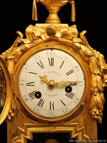 Goret - 法国 Antique 金色 Plated 青铜 Mantel Clock, circa 1770 第 11 页