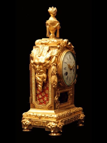 Goret - 法国 Antique 金色 Plated 青铜 Mantel Clock, circa 1770 第 5 页