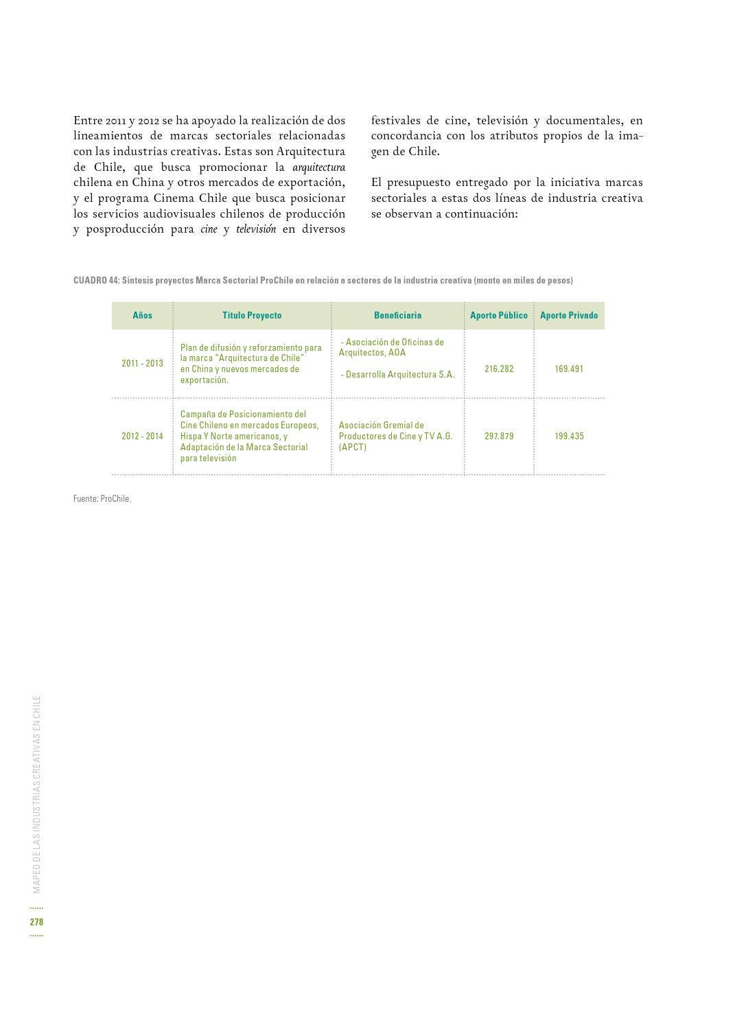 Mapeo de las Industrias Creativas en Chile by Ministerio de las ...