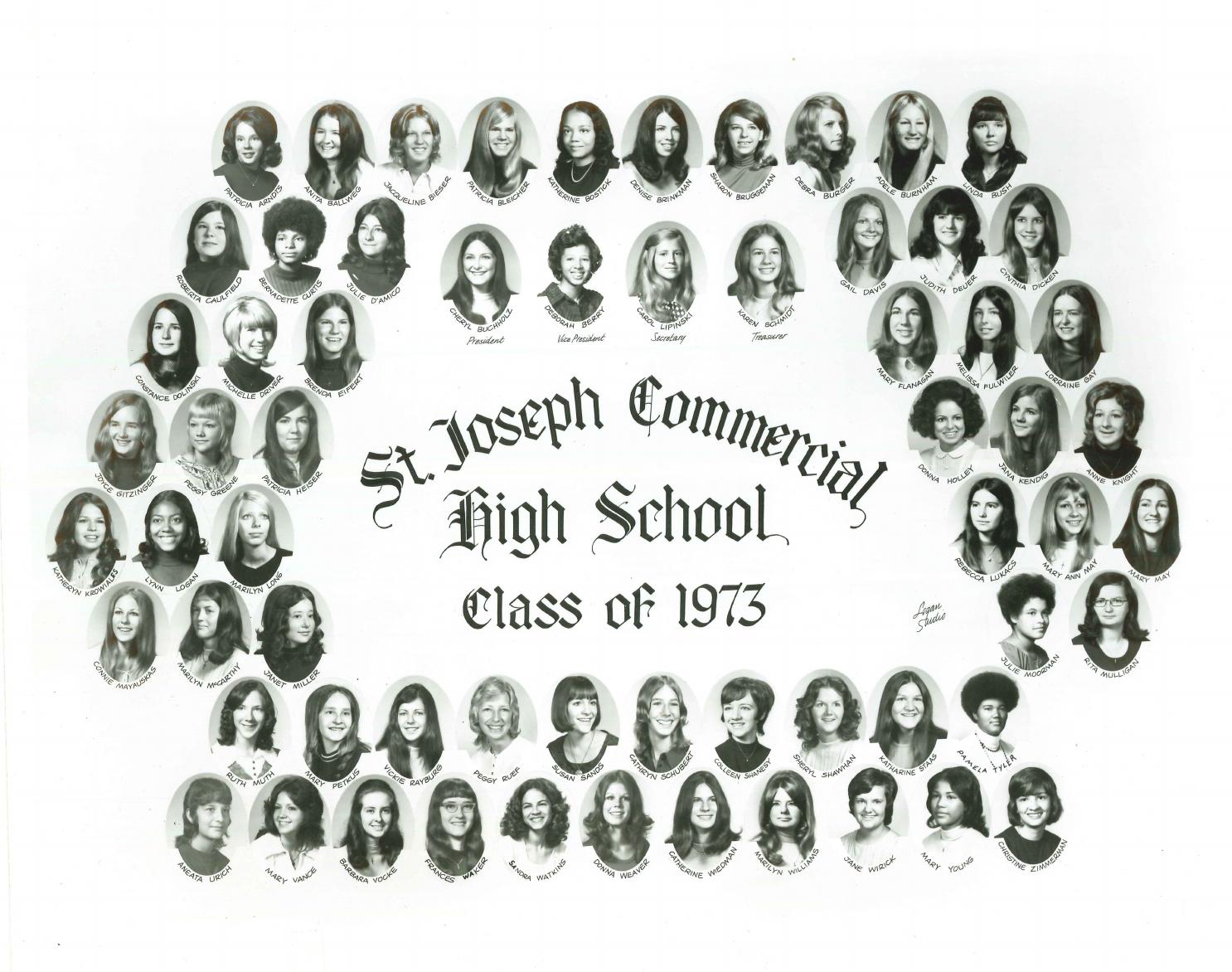 St. Joseph Commercial High School 1973 Senior Class Composite by