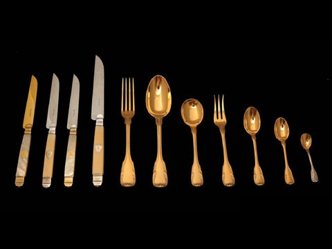 Boin-Taburet, Puiforcat, Henin Freres - Stunning Vermeil Dessert Set, 226pcs, + 收纳 Chest !! 第 5 页