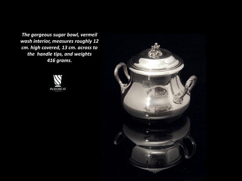 Puiforcat Antique Sterling Silver 6pc. Tea Set with Sterling Tray - c. 1895 第 12 页