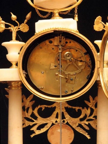 法国 Antique Louis XVI 大理石 Mantel Clock, Folin Laine. c. 1770s 第 7 页