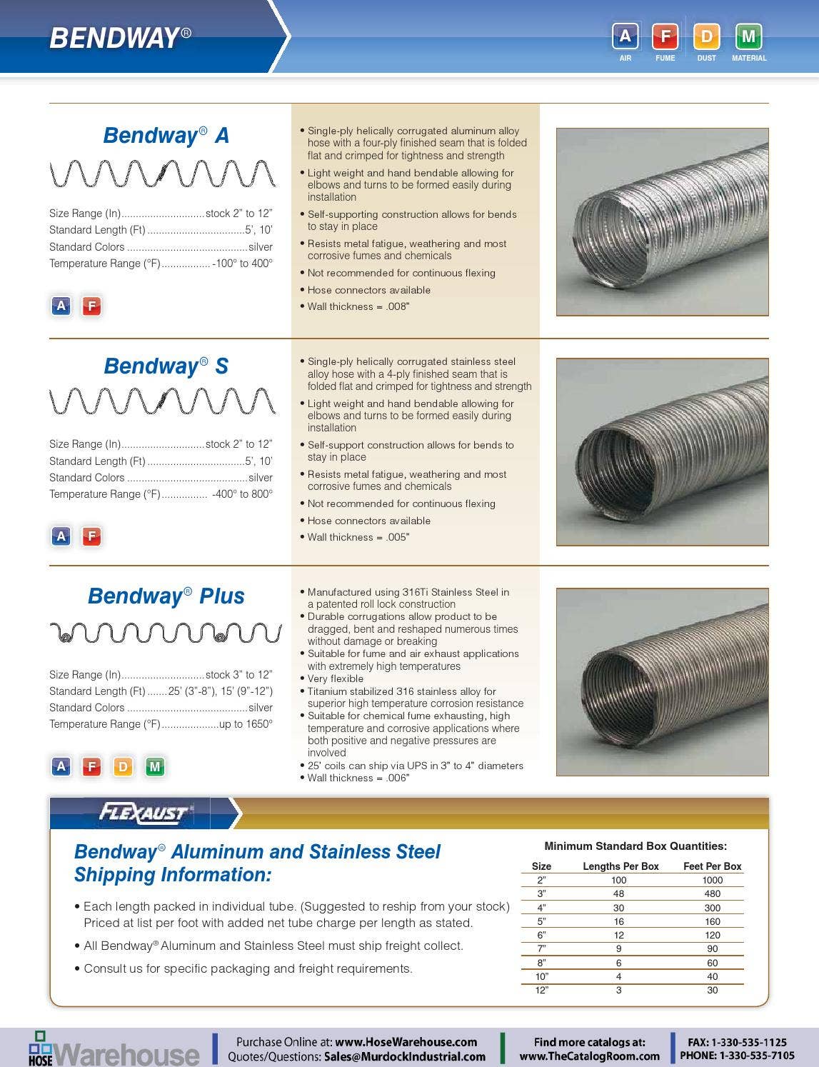 Flexaust Ducting Hose 2012 2013 catalog by Murdock