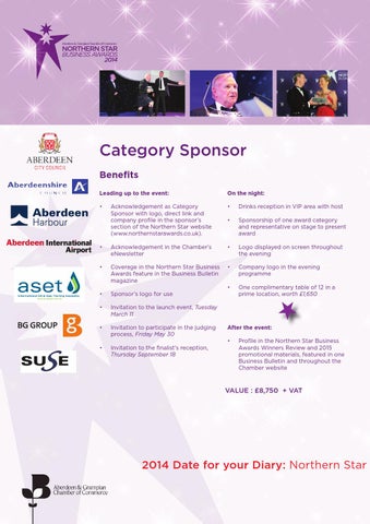 northern star business awards 2014 sponsorship proposal by business proposal cover sheet