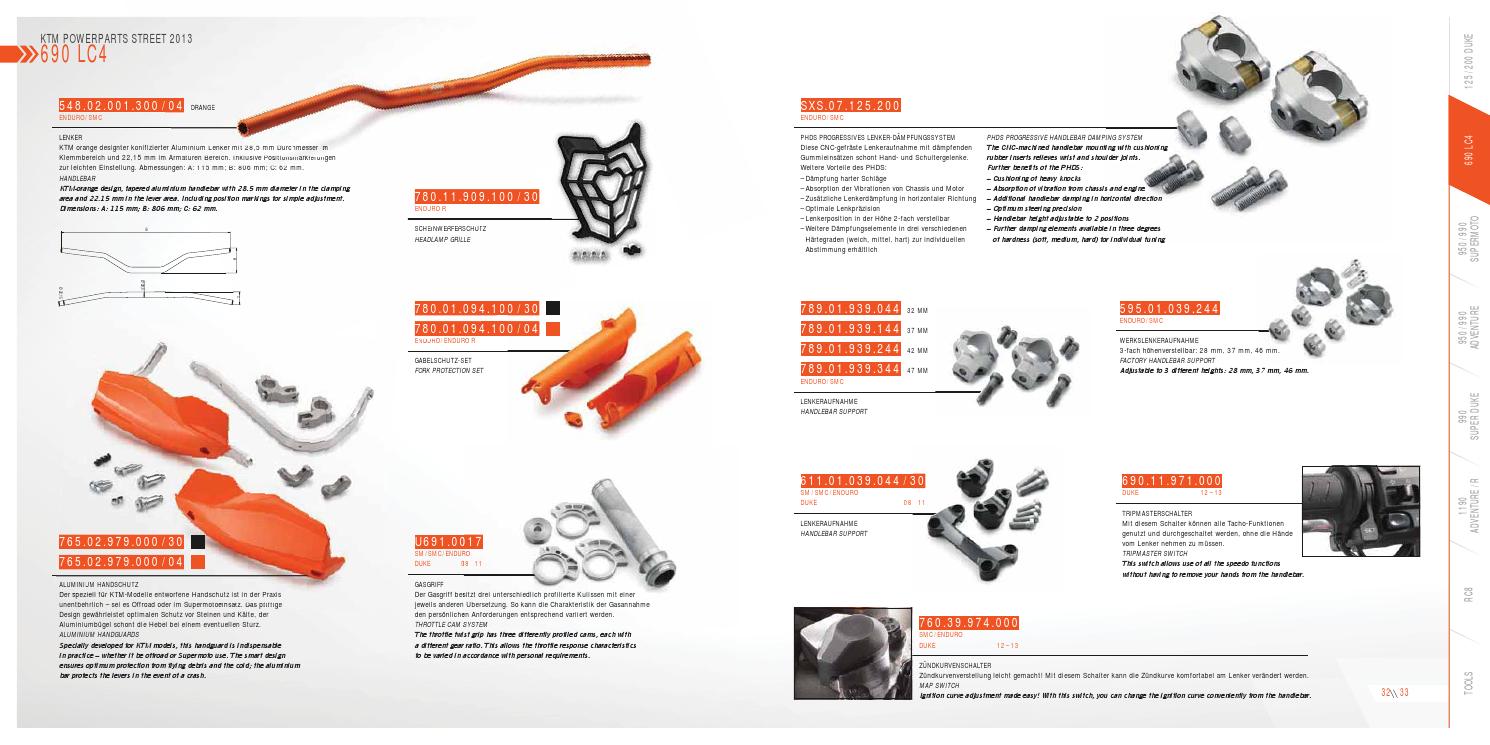KTM PowerParts Street MY 2013 Catalogue English / Deutsch by KTM GROUP