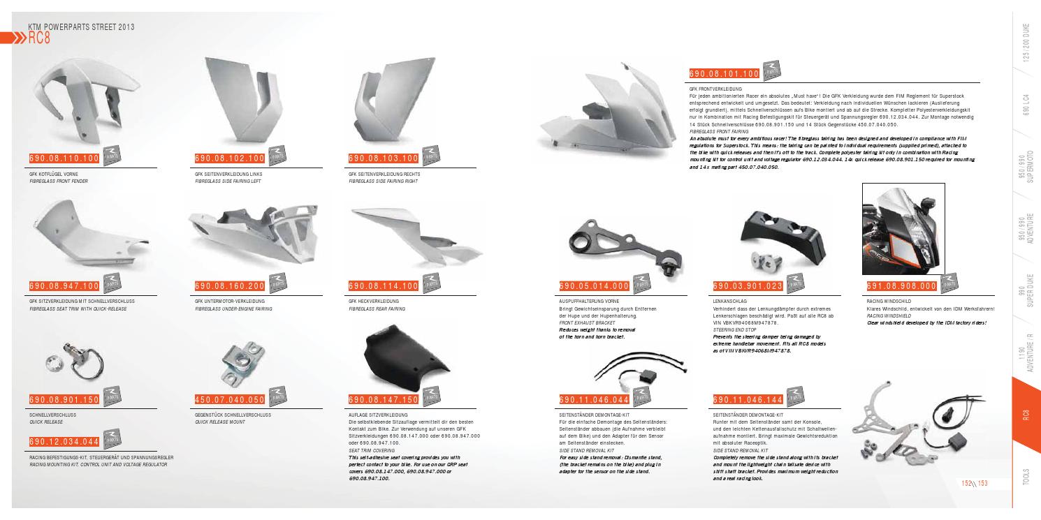 KTM PowerParts Street MY 2013 Catalogue English / Deutsch by KTM GROUP