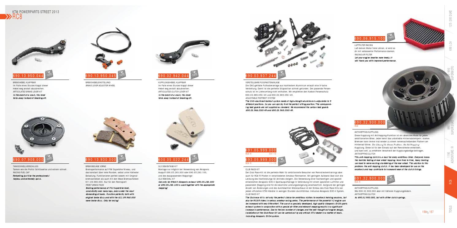 KTM PowerParts Street MY 2013 Catalogue English / Deutsch by KTM GROUP