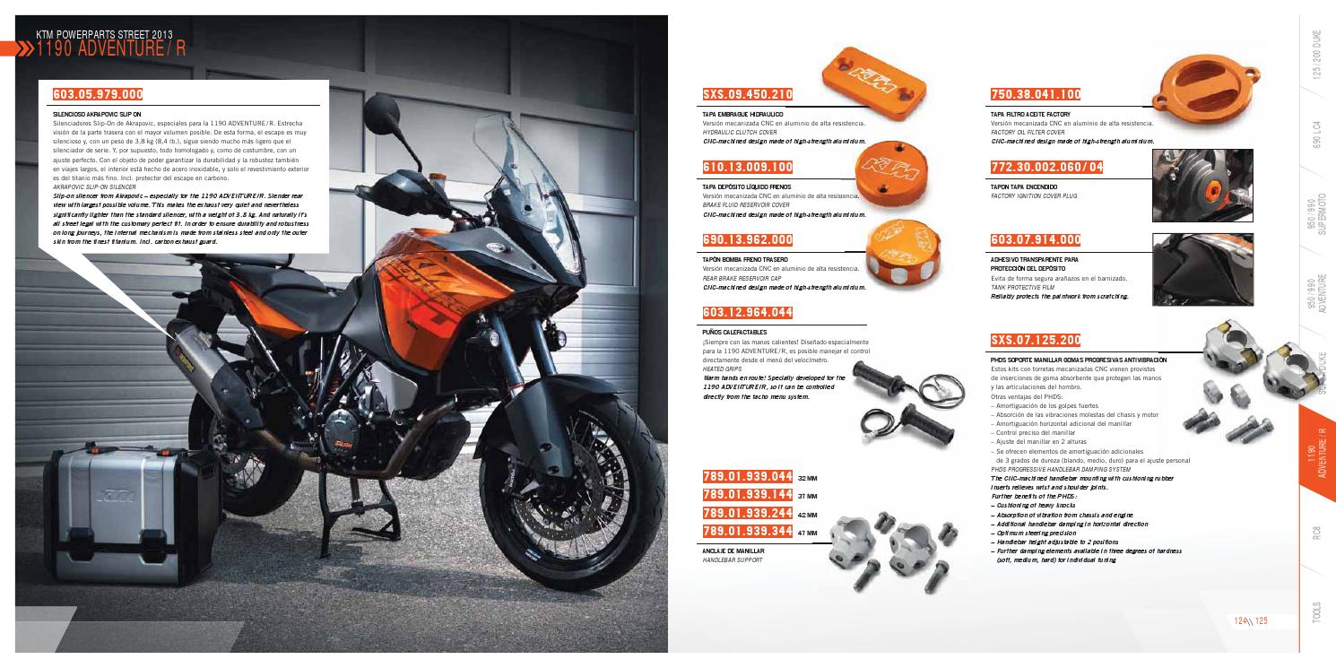 KTM PowerParts Street MY 2013 Catalogue Español / English by KTM GROUP