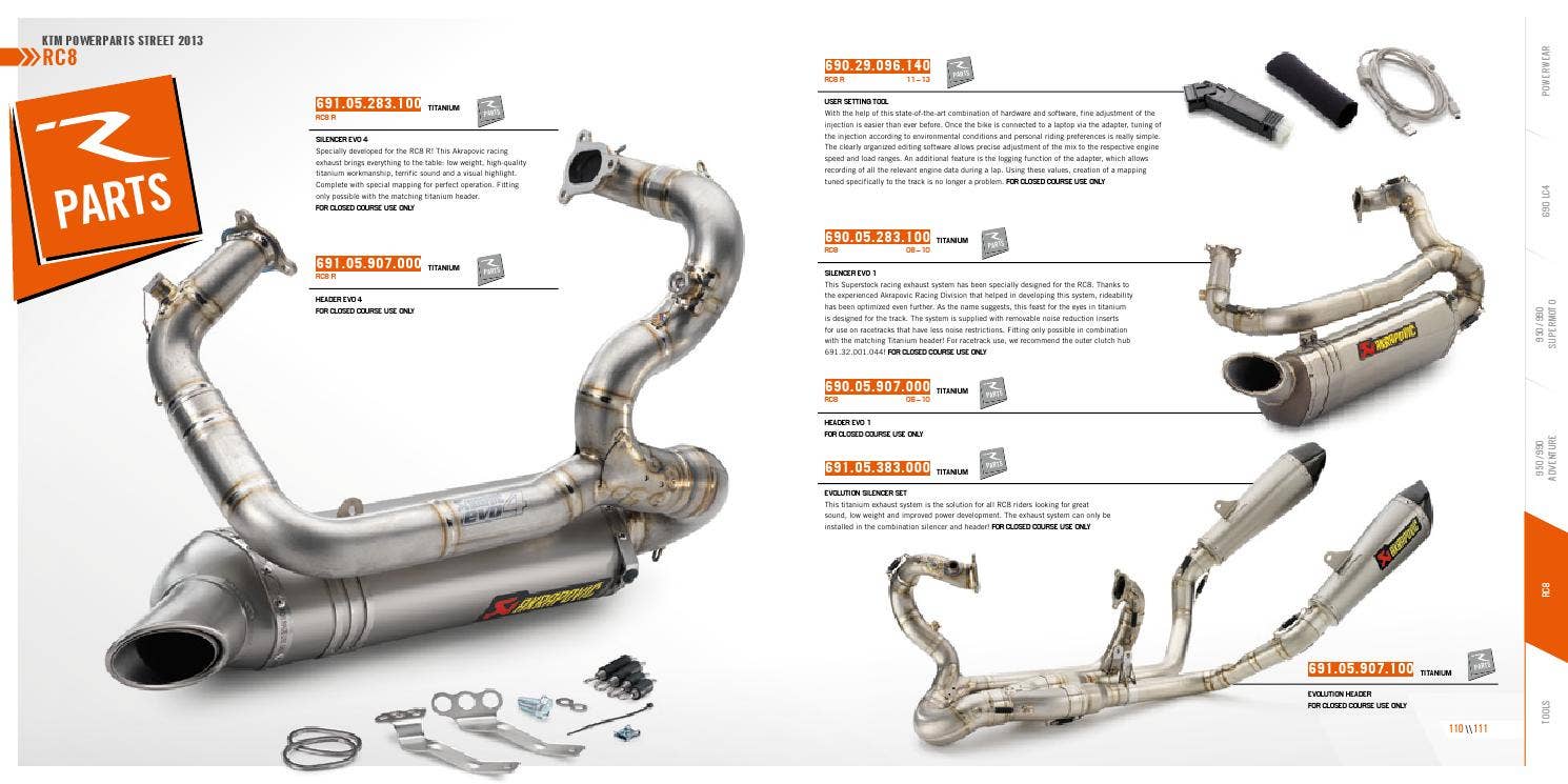 パーツ KTM ≫ KTM 950 LC8 Supermoto 2006-2009 Power Kit RK 525 ZXW