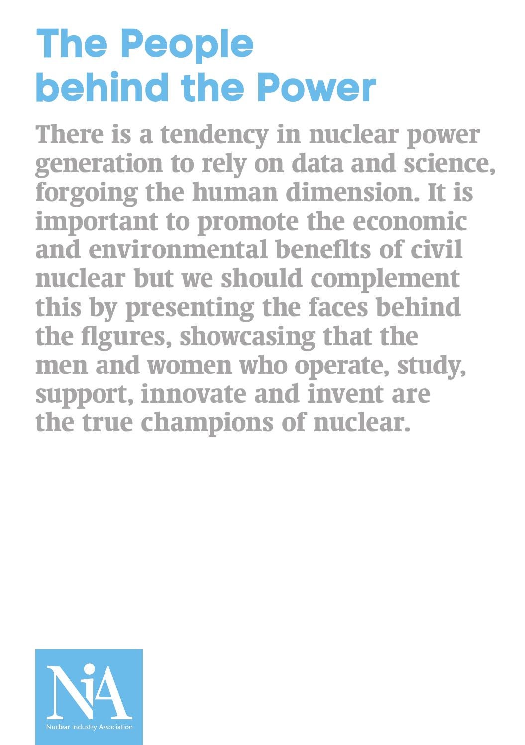 The People Behind The Power By Nuclear Industry Association Issuu