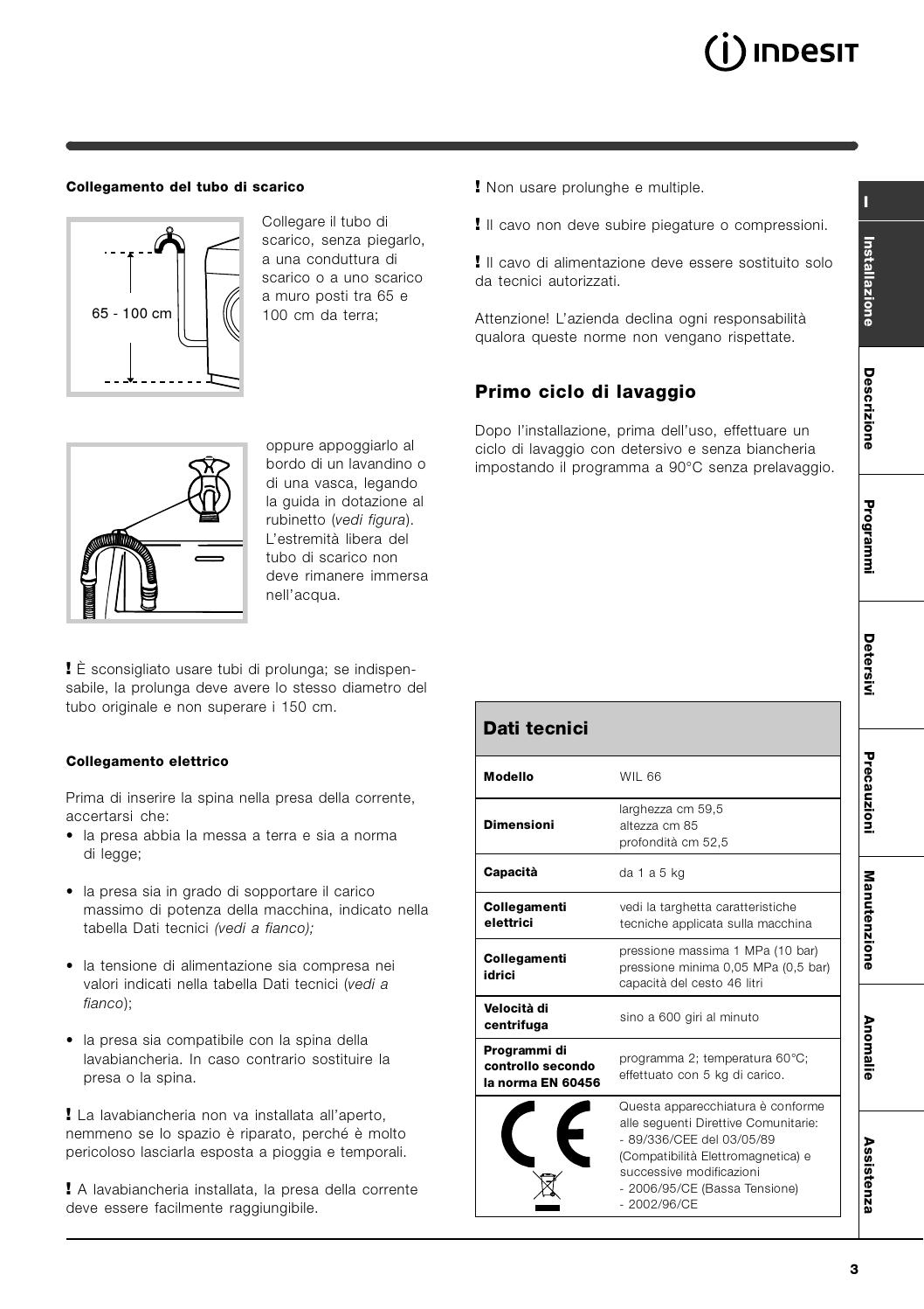 Manuale Indesit IS 60 V Asciugatrice - Foto 4