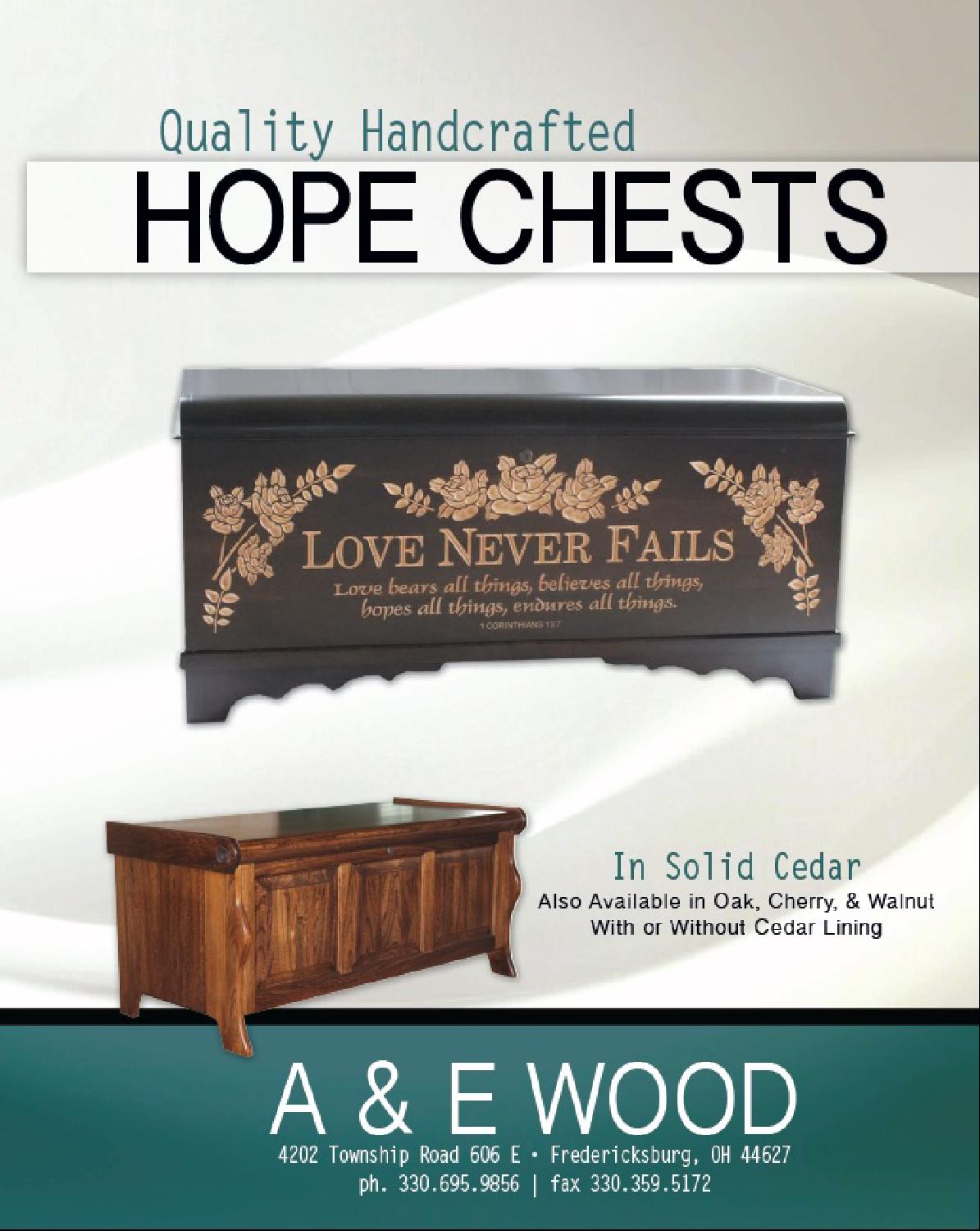 2013 A & E Wood Catalog / Cedar Chests / E & G Amish Furniture by E & G