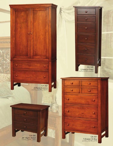 E & G Amish Furniture 2012 Nisely 柜 目录 / Bedrooms / 第 12 页