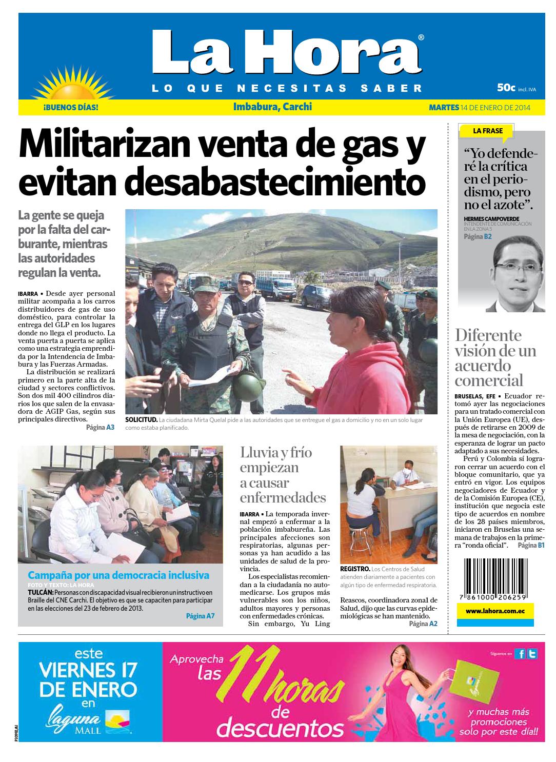 La Hora Imbabura 14 Enero 2014 By LA HORA Ecuador Issuu