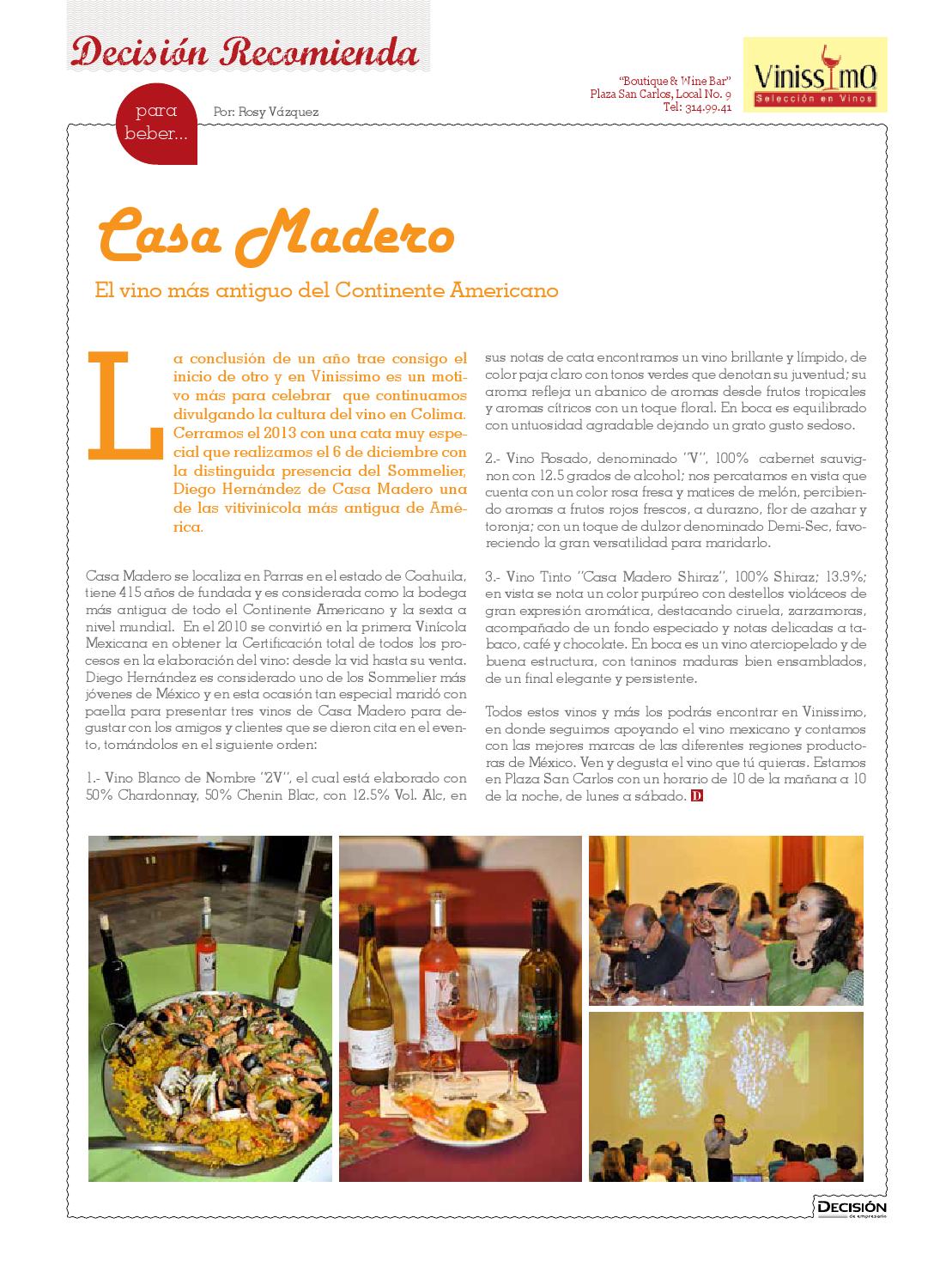 Nuestros Vinos Casa Madero