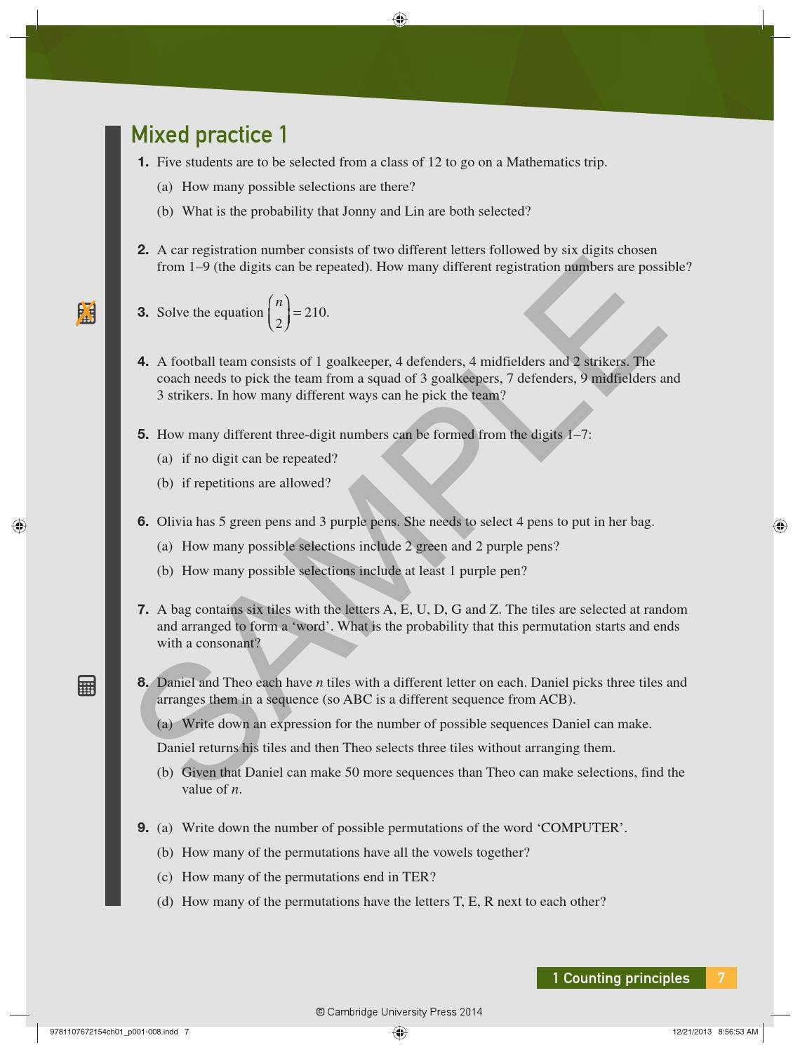 Mathematics Higher Level for the IB Diploma Exam Preparation Guide by ...