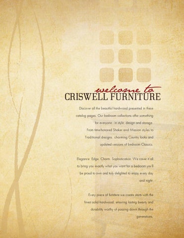 2014 Criswell 目录 / 卧室 家具 / E & G Amish Furniture 第 5 页