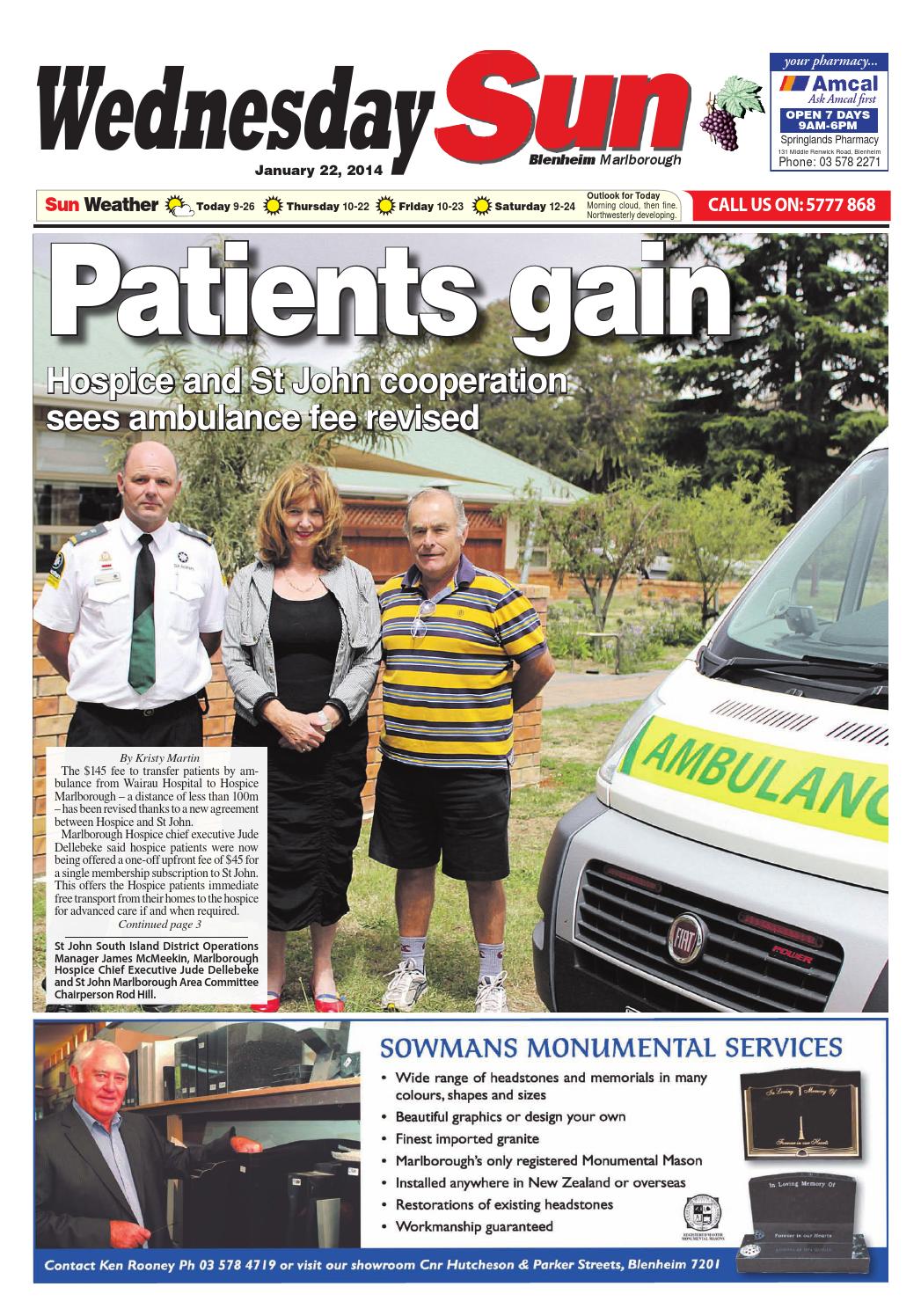 22 January Blenheim Sun by The Blenheim Sun Issuu