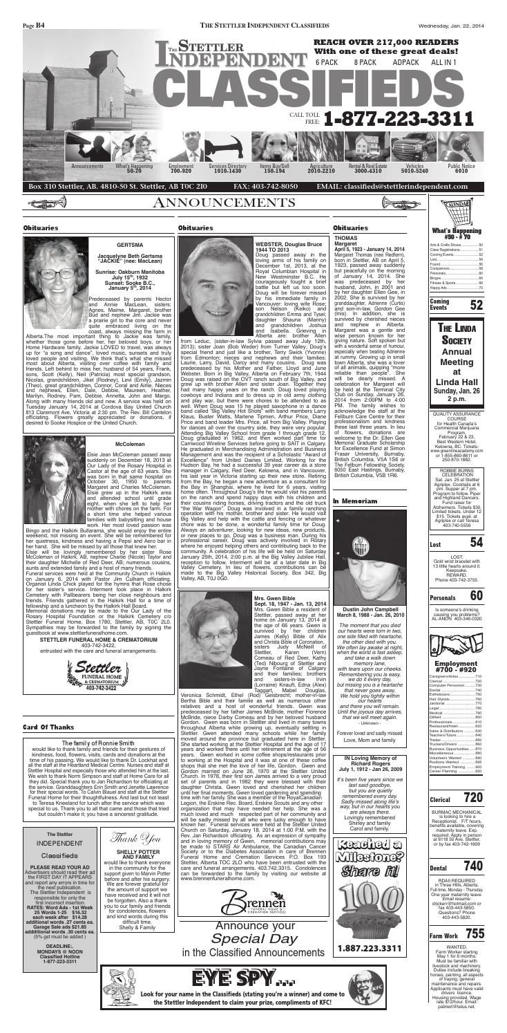 Stettler Independent, January 22, 2014 by Black Press Media Group Issuu