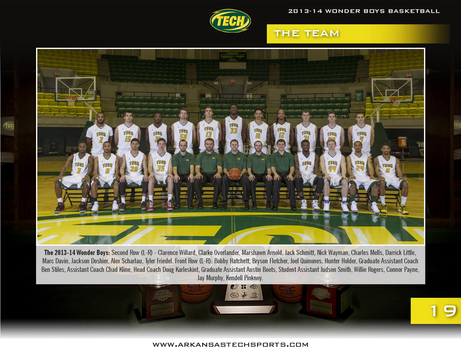 201314 Arkansas Tech Men's Basketball Yearbook by Arkansas Tech