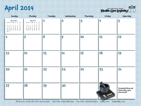 Health Care Logistics 家具目录 · 2014 Calendar 第 11 页