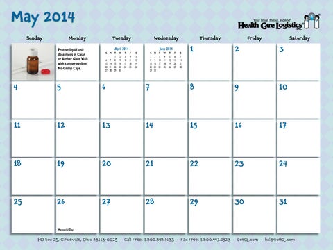 Health Care Logistics 家具目录 · 2014 Calendar 第 13 页