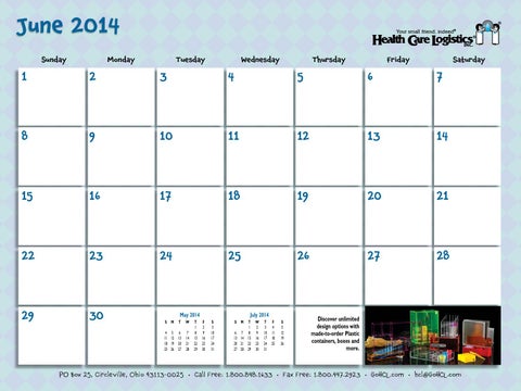Health Care Logistics 家具目录 · 2014 Calendar 第 15 页
