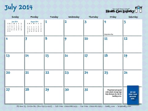 Health Care Logistics 家具目录 · 2014 Calendar 第 17 页