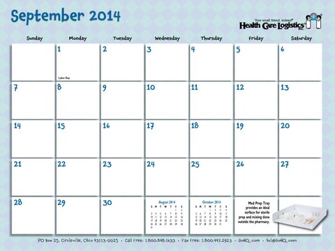 Health Care Logistics 家具目录 · 2014 Calendar 第 21 页