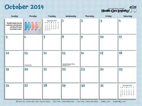 Health Care Logistics 家具目录 · 2014 Calendar 第 23 页