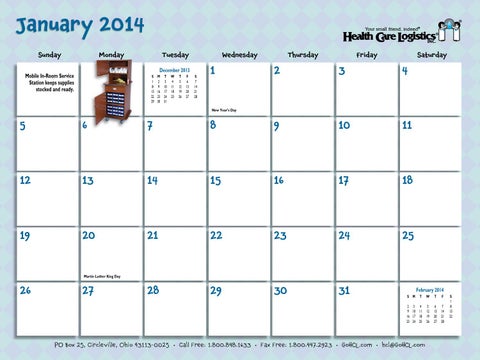 Health Care Logistics 家具目录 · 2014 Calendar 第 5 页