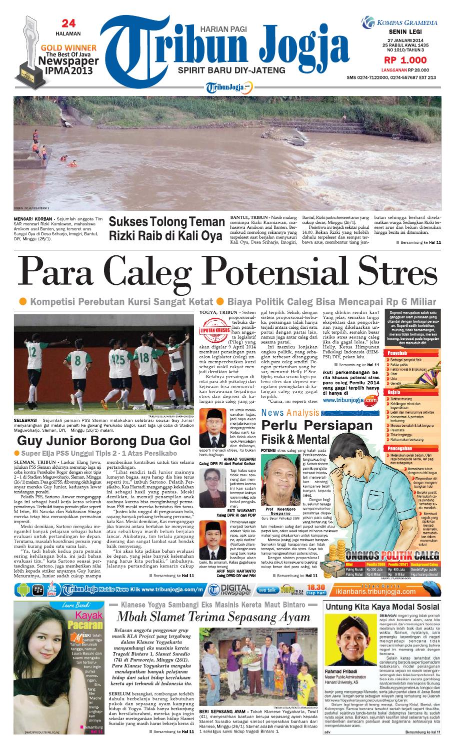 Tribunjogja 27 01 14 By Tribun Jogja Issuu