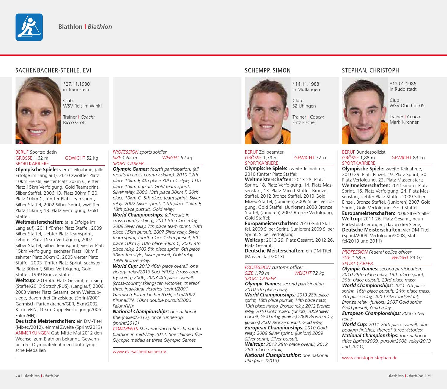 DOSB-Mannschaftsbroschüre Sotschi 2014 by Deutscher Olympischer
