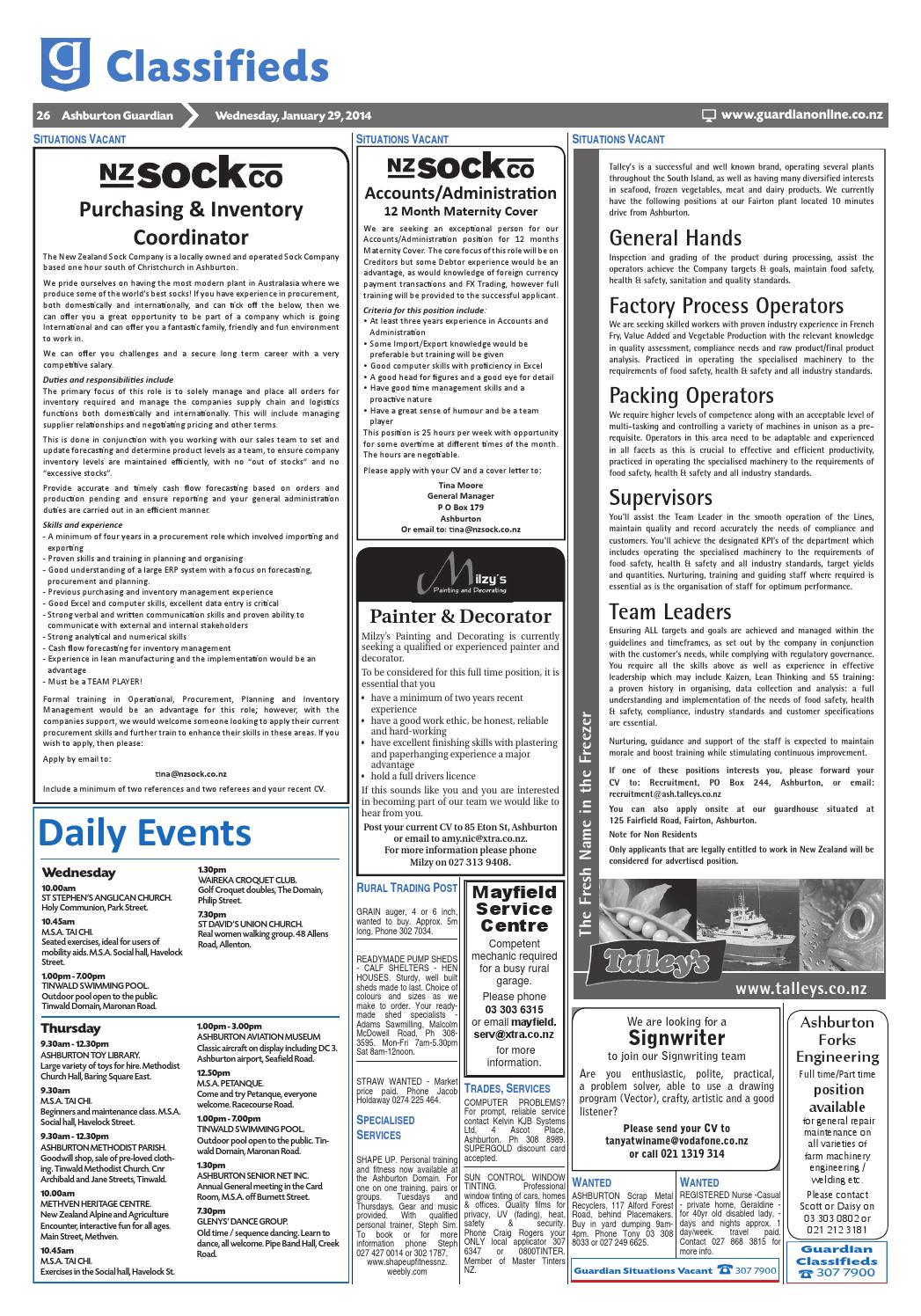 Ag 29 January 2014v2 By Ashburton Guardian Issuu