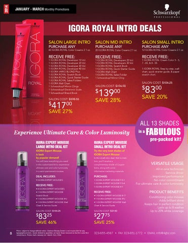JAN - MAR Glamour Beauty Center Product 家具目录 第 8 页
