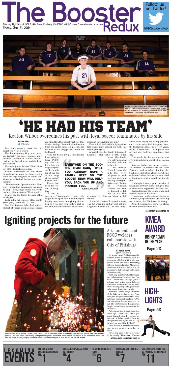 Pittsburg High School's student newspaper, The Booster Redux's January
