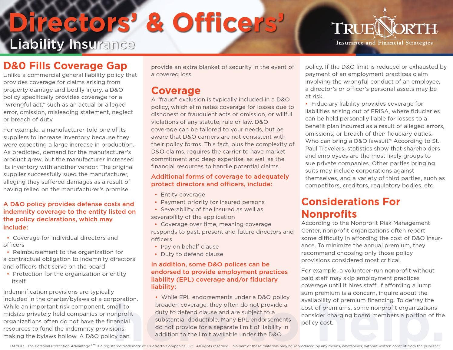 Directors' & Officers' Liability Insurance by TrueNorth - Issuu