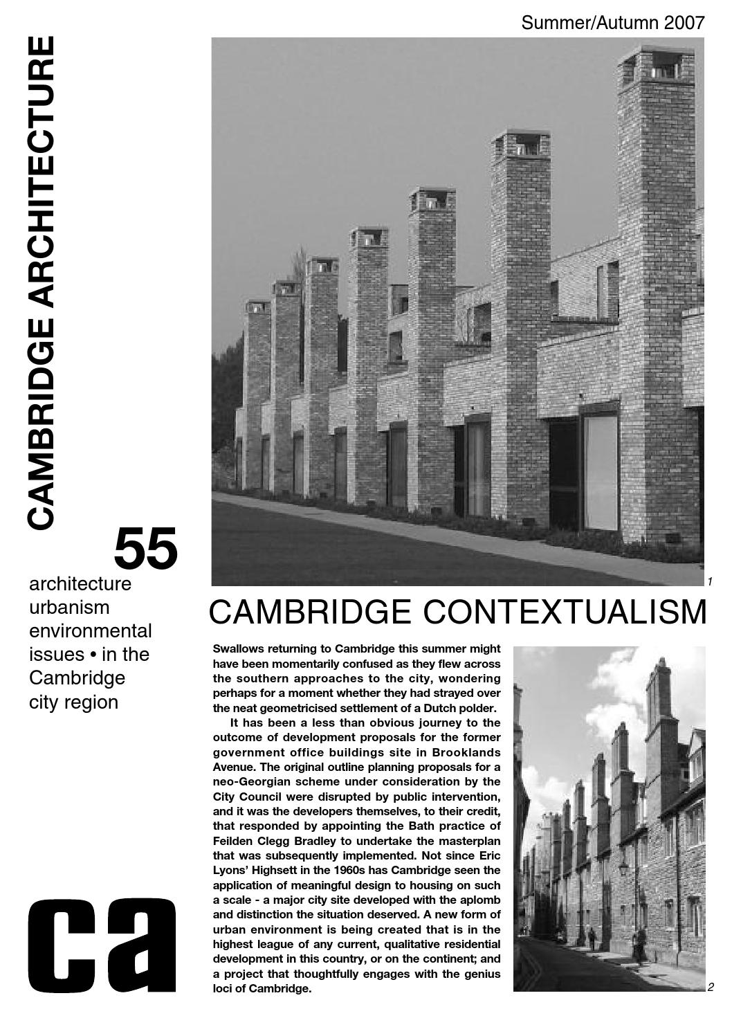 Ca55 Cambridge Architecture Gazette CA55 by Cambridge Association of ...