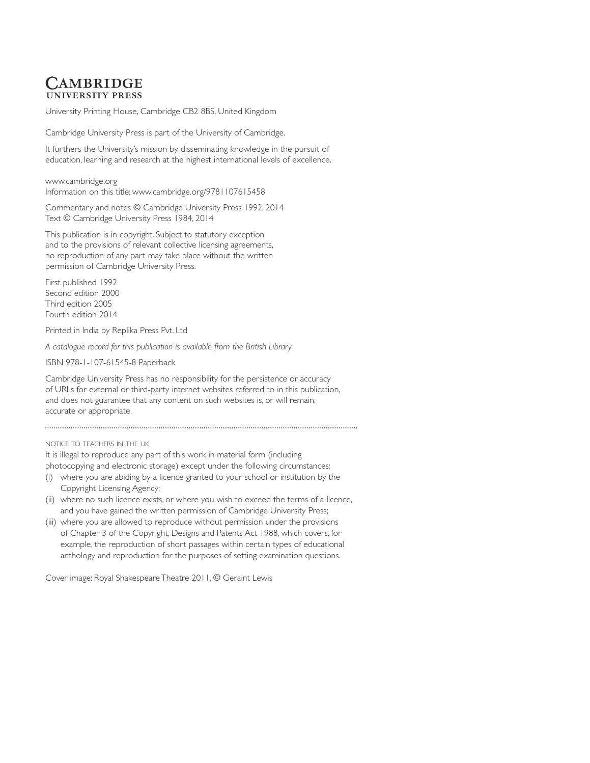 Cambridge School Shakespeare A Midsummer Night's Dream (latest edition ...