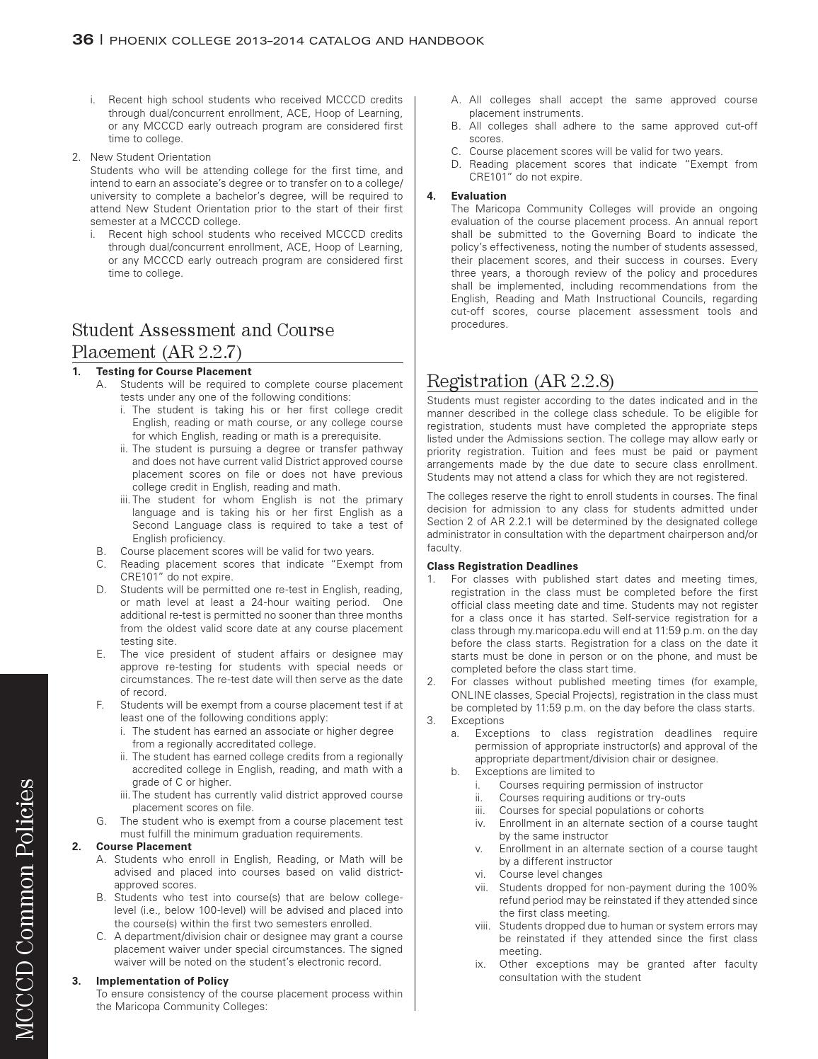 Phoenix College 201314 Catalog & Handbook by Phoenix College Issuu